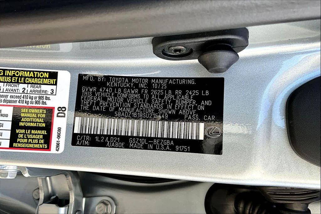 new 2025 Lexus ES 350 car, priced at $49,649