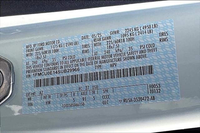 new 2025 Ford Escape PHEV car, priced at $35,757