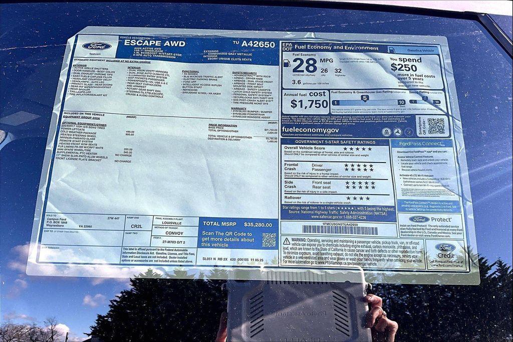new 2026 Ford Escape car, priced at $32,780