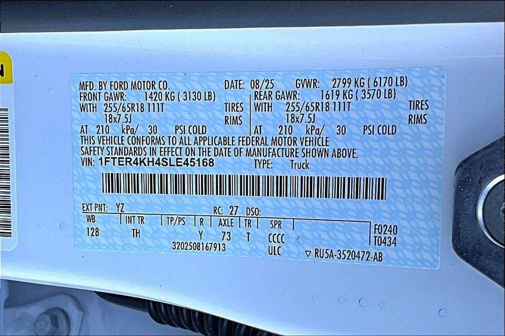 new 2025 Ford Ranger car, priced at $52,040