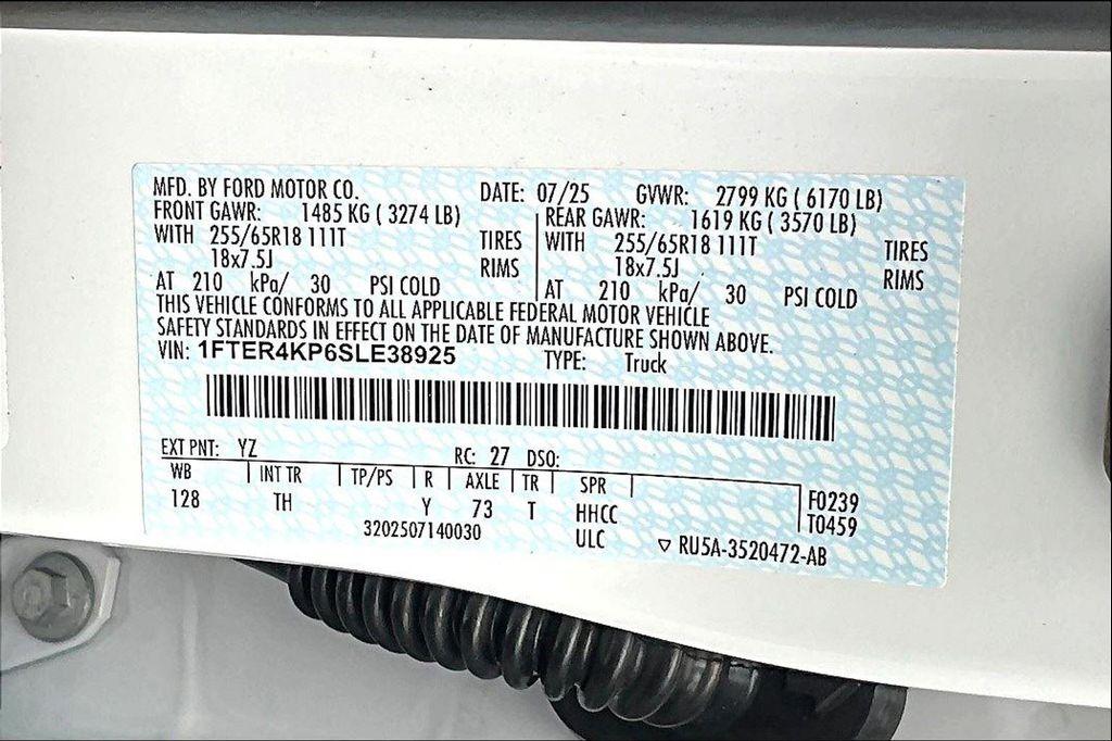 new 2025 Ford Ranger car, priced at $50,317