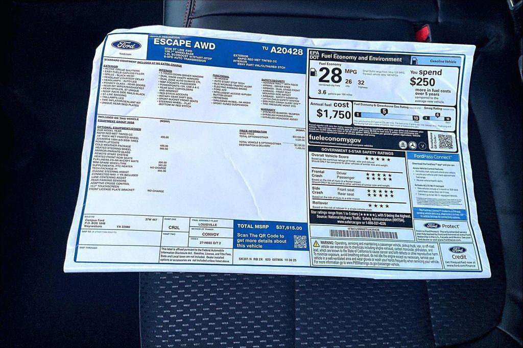 new 2026 Ford Escape car, priced at $35,115