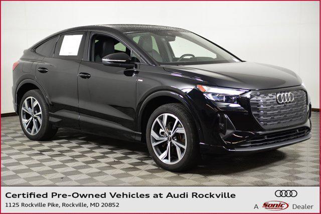 used 2023 Audi Q4 e-tron Sportback car, priced at $33,998