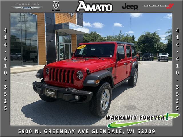 used 2021 Jeep Wrangler Unlimited car, priced at $33,695
