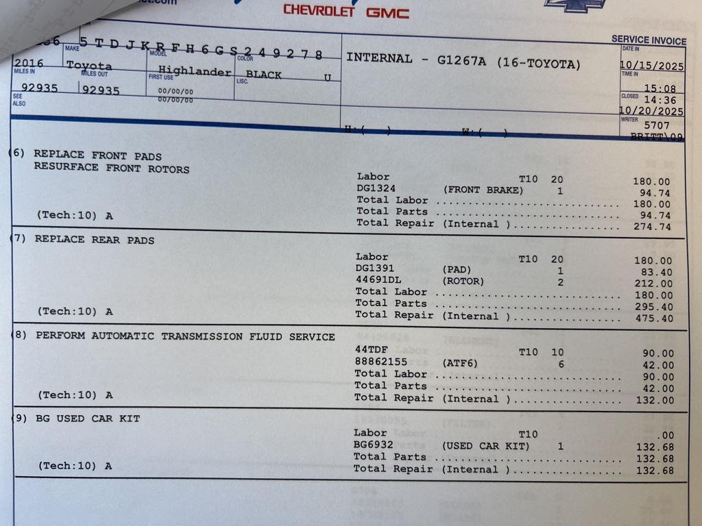 used 2016 Toyota Highlander car, priced at $19,299