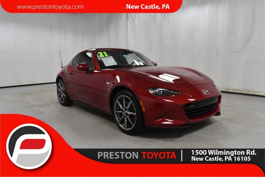 used 2021 Mazda MX-5 Miata RF car, priced at $27,498