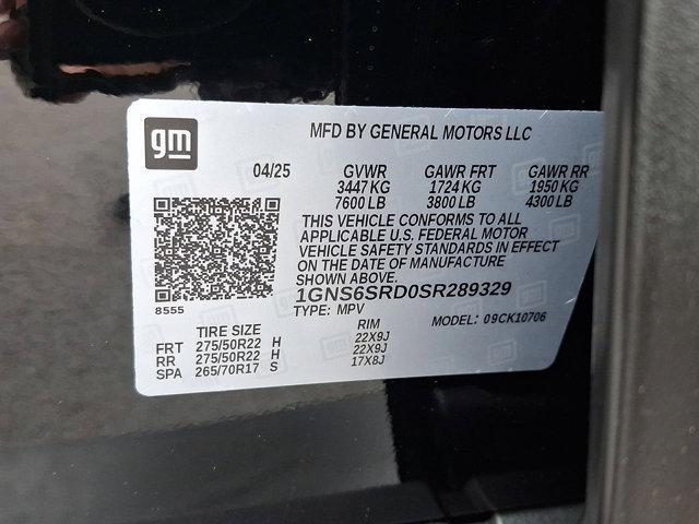 new 2025 Chevrolet Tahoe car, priced at $78,999