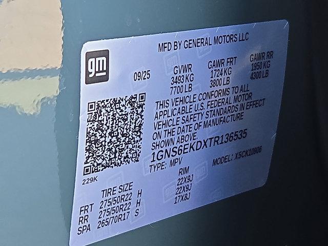 new 2026 Chevrolet Suburban car, priced at $80,520