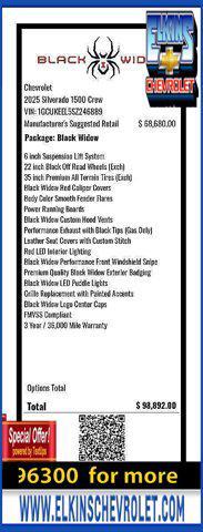 new 2025 Chevrolet Silverado 1500 car, priced at $83,999