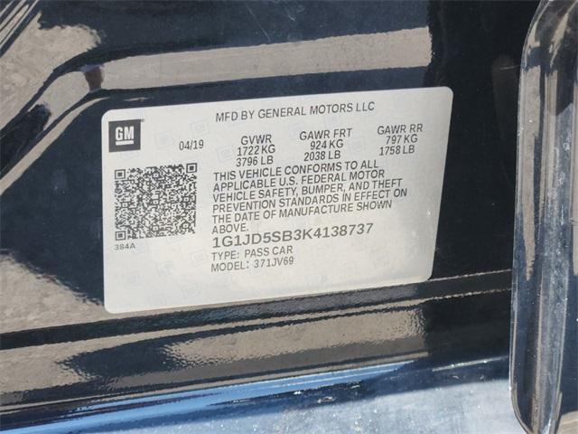 used 2019 Chevrolet Sonic car, priced at $11,904