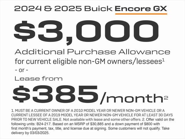 new 2024 Buick Encore GX car, priced at $32,985