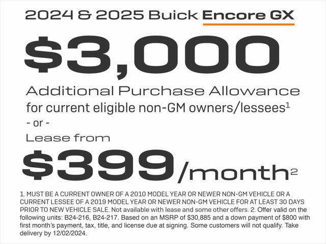 new 2024 Buick Encore GX car, priced at $37,080