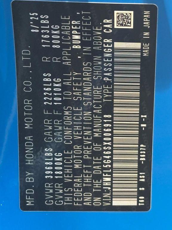 new 2025 Honda Civic Type R car, priced at $47,545