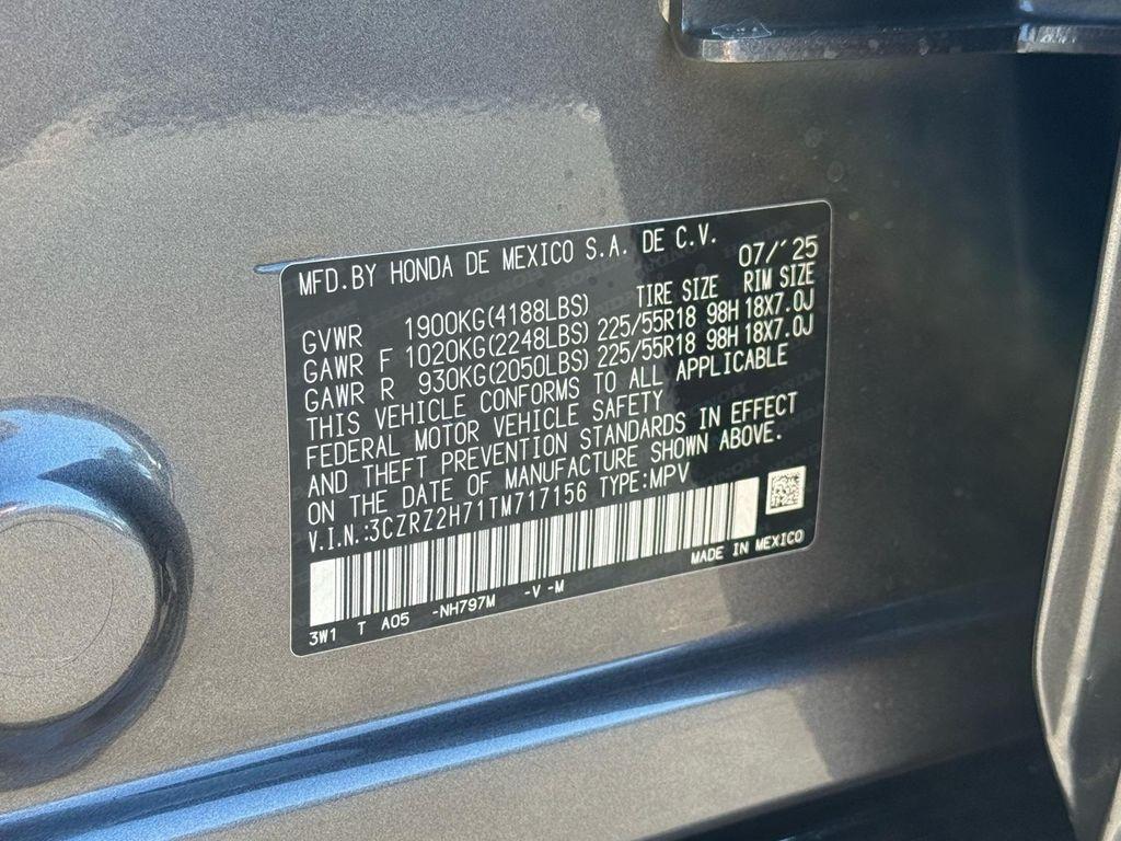 new 2026 Honda HR-V car, priced at $31,763