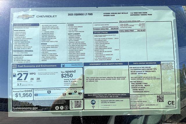 new 2025 Chevrolet Equinox car, priced at $28,949