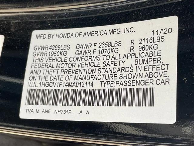 used 2021 Honda Accord car, priced at $18,298