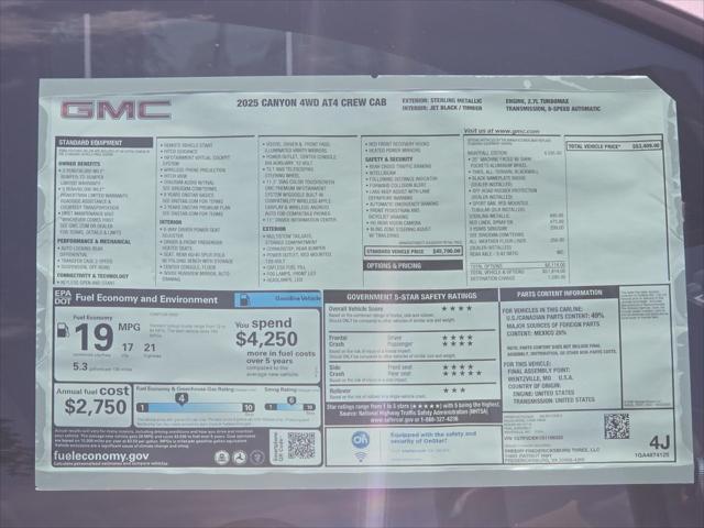 new 2025 GMC Canyon car, priced at $51,273