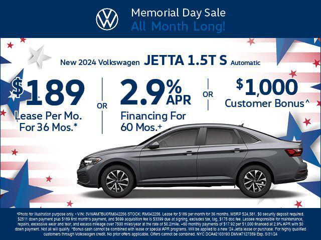 new 2024 Volkswagen Jetta car, priced at $23,411