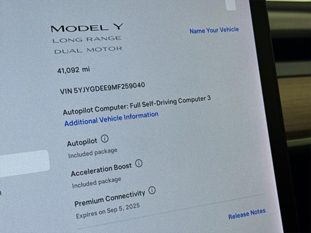 used 2021 Tesla Model Y car, priced at $27,999