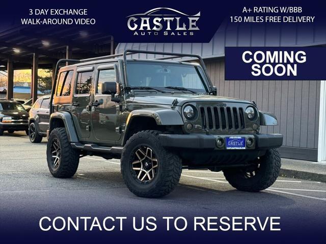 used 2016 Jeep Wrangler Unlimited car, priced at $22,999