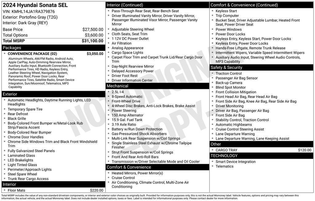 used 2024 Hyundai Sonata car, priced at $25,698