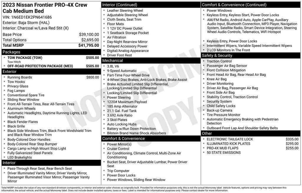 used 2023 Nissan Frontier car, priced at $34,193