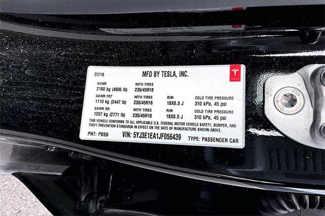 used 2018 Tesla Model 3 car, priced at $21,495