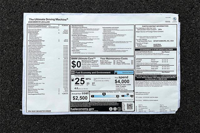 new 2026 BMW X5 car, priced at $75,800