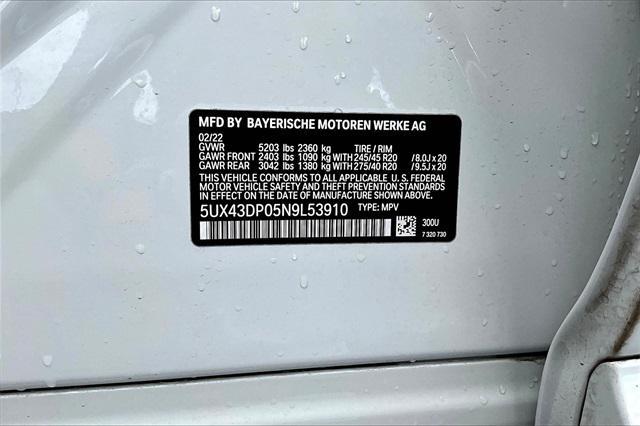 used 2022 BMW X3 car, priced at $34,995