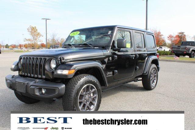 used 2021 Jeep Wrangler Unlimited car, priced at $31,498