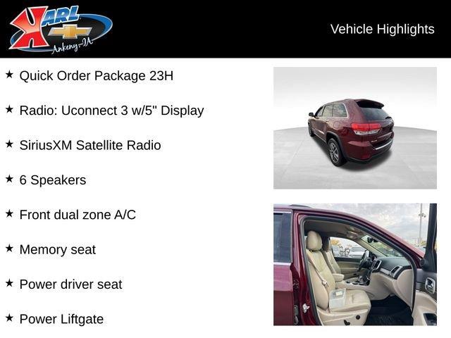 used 2017 Jeep Grand Cherokee car, priced at $17,807