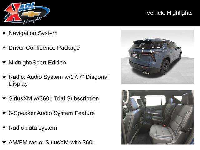 new 2026 Chevrolet Traverse car, priced at $49,205
