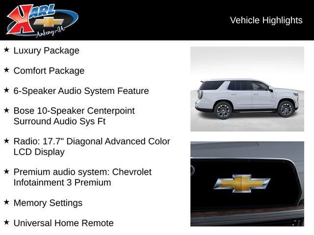 new 2025 Chevrolet Tahoe car, priced at $70,880
