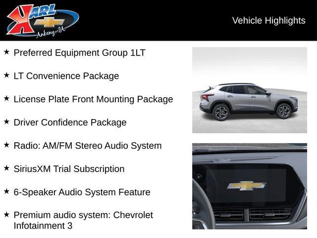 new 2025 Chevrolet Trax car, priced at $25,485