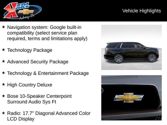 new 2025 Chevrolet Tahoe car, priced at $93,629