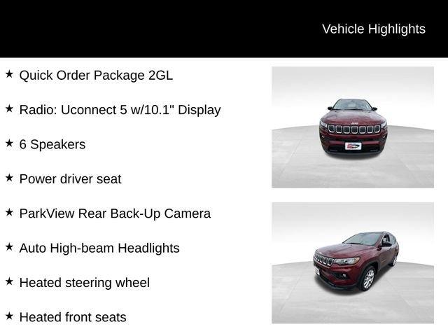 used 2022 Jeep Compass car, priced at $24,485