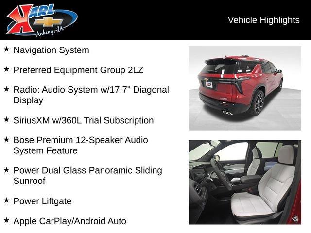 new 2026 Chevrolet Traverse car, priced at $61,289