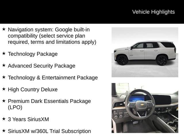 new 2025 Chevrolet Tahoe car, priced at $95,370
