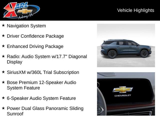 new 2025 Chevrolet Traverse car, priced at $55,705