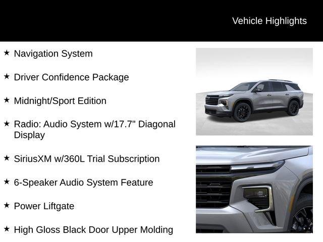 new 2025 Chevrolet Traverse car, priced at $46,980