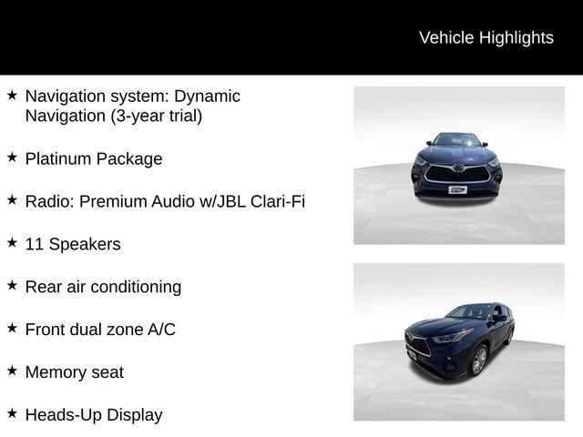 used 2022 Toyota Highlander car, priced at $39,987