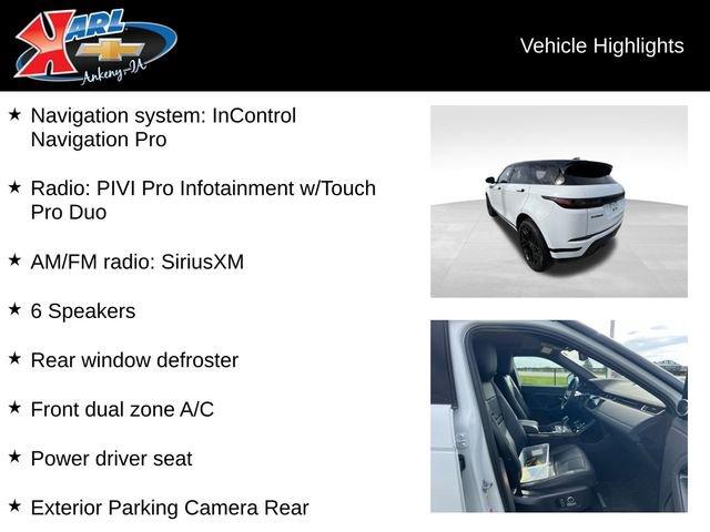 used 2022 Land Rover Range Rover Evoque car, priced at $32,987