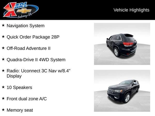 used 2017 Jeep Grand Cherokee car, priced at $21,987