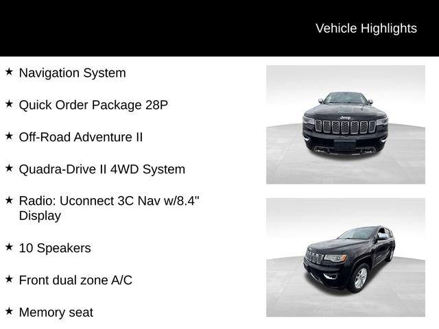 used 2017 Jeep Grand Cherokee car, priced at $21,987