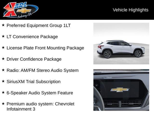 new 2025 Chevrolet Trax car, priced at $25,485