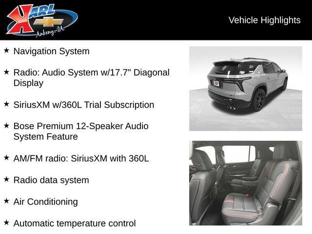 new 2026 Chevrolet Traverse car, priced at $59,295