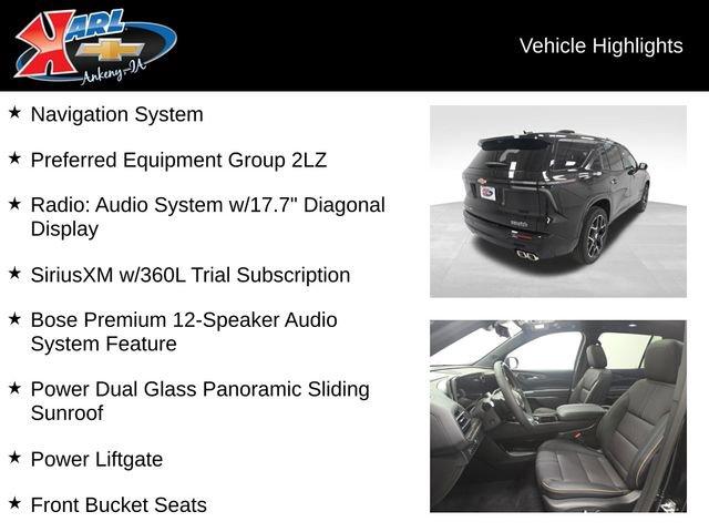 new 2026 Chevrolet Traverse car, priced at $60,794
