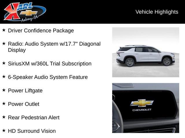 new 2025 Chevrolet Traverse car, priced at $44,195