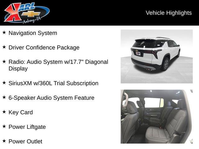 new 2026 Chevrolet Traverse car, priced at $45,920