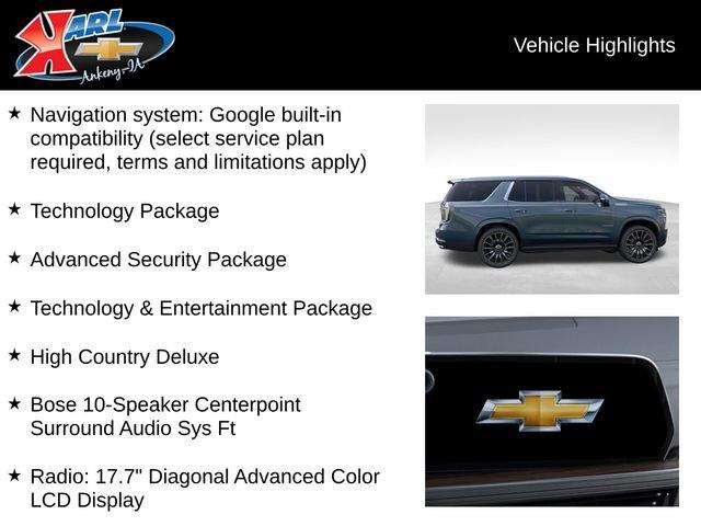 new 2025 Chevrolet Tahoe car, priced at $92,700